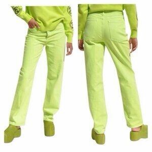 Mara Hoffman Georgina Jeans In Lime Size 12 NWT